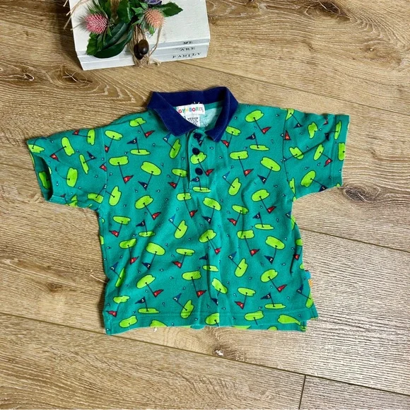 Gymboree Vintage Rare Golf Polo 3T 4T Rainbow Tag - Picture 1 of 6